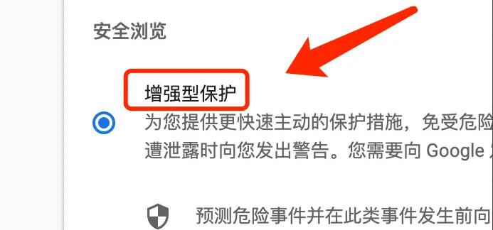 谷歌浏览器Mac版怎么设置增强型保护