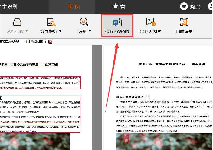 捷速OCR文字识别软件把PDF图片转为Word文字的图文操作内容