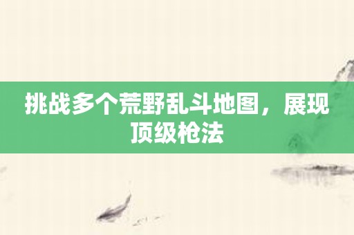 挑战多个荒野乱斗地图，展现顶级枪法