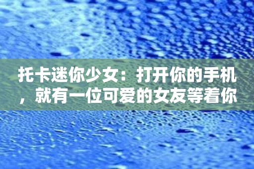 托卡迷你少女：打开你的手机，就有一位可爱的女友等着你