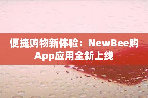 便捷购物新体验：NewBee购App应用全新上线