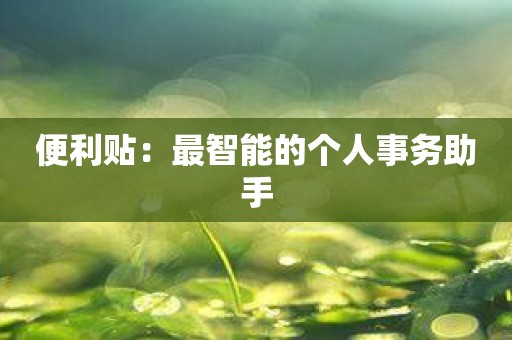 便利贴：最智能的个人事务助手