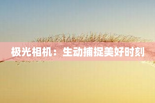 极光相机：生动捕捉美好时刻