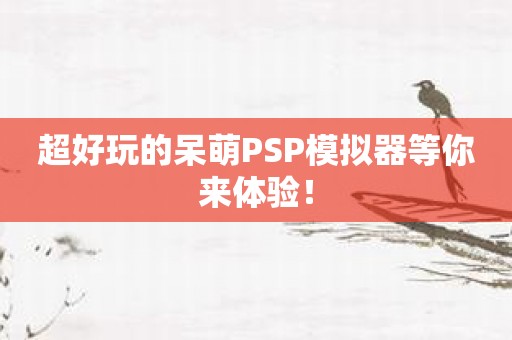 超好玩的呆萌PSP模拟器等你来体验！
