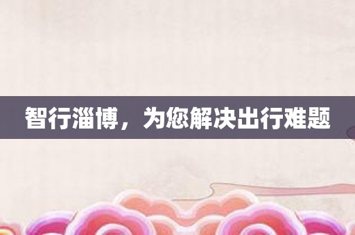 智行淄博，为您解决出行难题