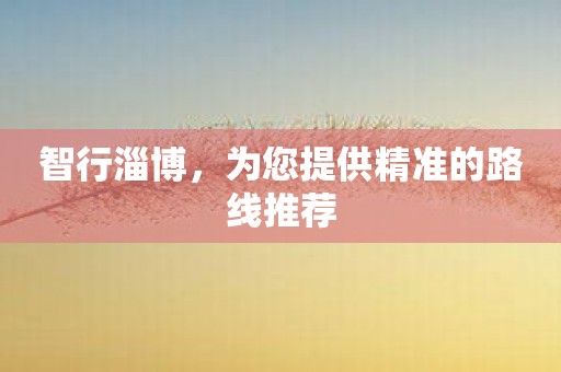 智行淄博，为您提供精准的路线推荐