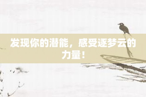 发现你的潜能，感受逐梦云的力量！
