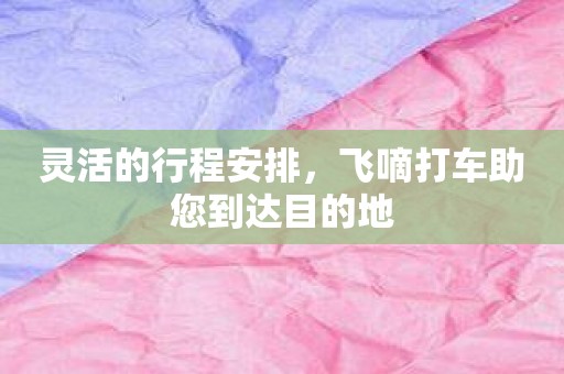 灵活的行程安排，飞嘀打车助您到达目的地