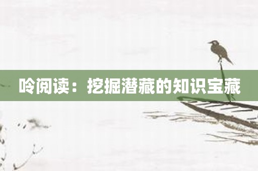 呤阅读：挖掘潜藏的知识宝藏