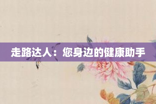 走路达人：您身边的健康助手
