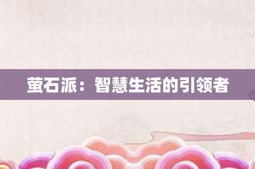 萤石派：智慧生活的引领者