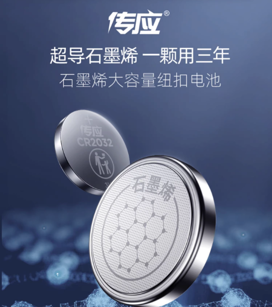升级石墨烯：南孚传应纽扣电池1.5元/粒大促（商超4.9元）