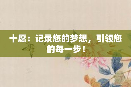 十愿：记录您的梦想，引领您的每一步！