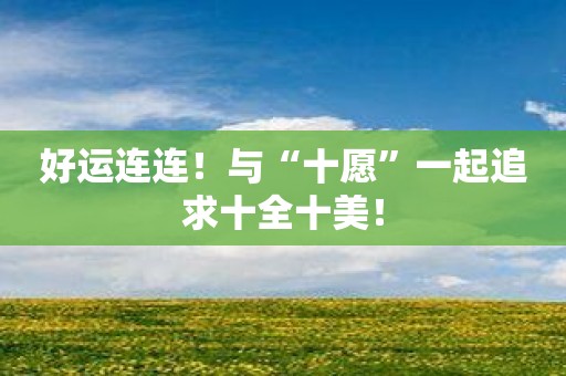 好运连连！与“十愿”一起追求十全十美！