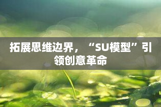 拓展思维边界，“SU模型”引领创意革命