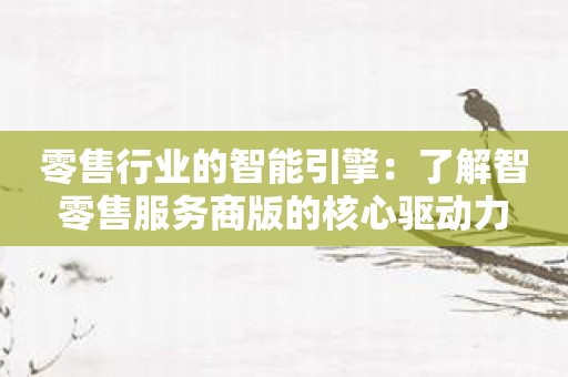 零售行业的智能引擎：了解智零售服务商版的核心驱动力