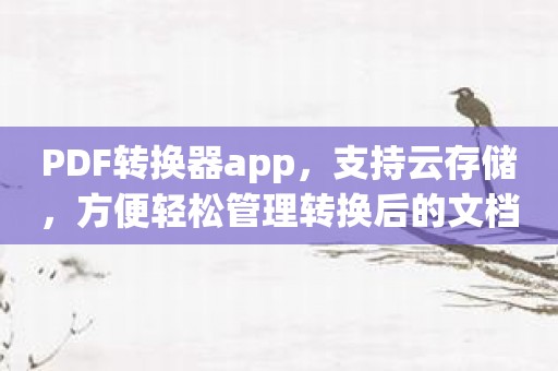 PDF转换器app，支持云存储，方便轻松管理转换后的文档
