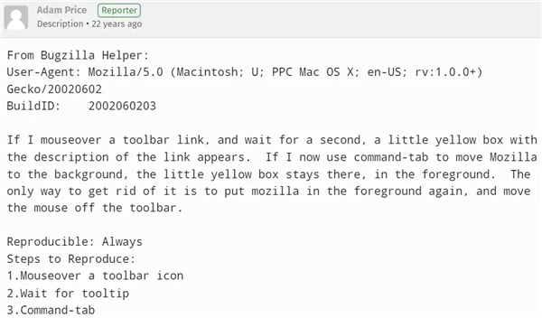 22年才修复！Firefox浏览器上古Bug：23岁博士生1小时解决