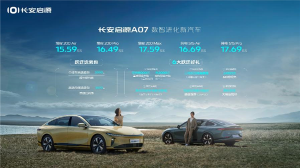 15.59万 长安又出了一个大爆款！启源A07发超级福利：前2万名提车用户享终身免费基础保养
