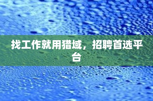 找工作就用猎域，招聘首选平台