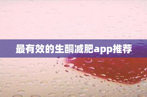 最有效的生酮减肥app推荐