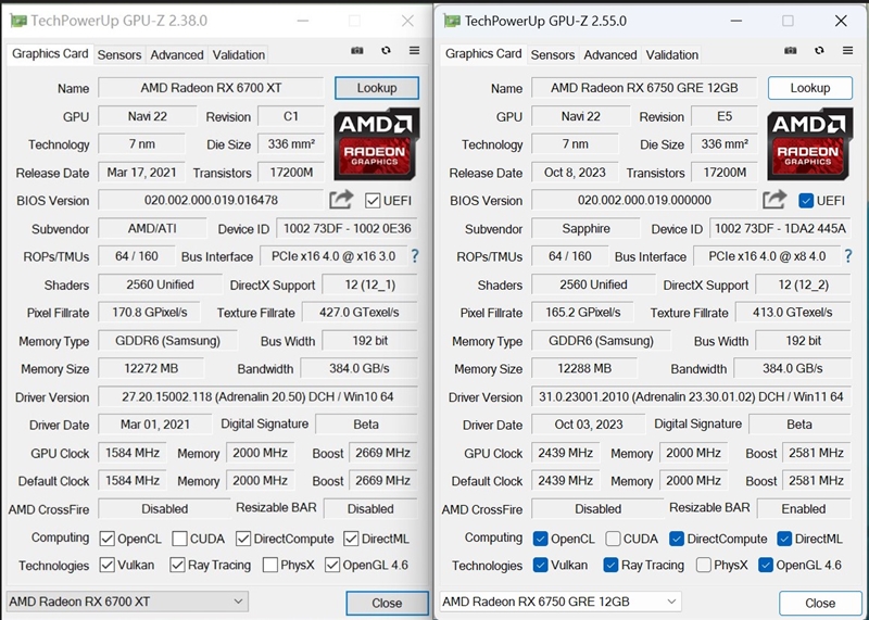 FSR 3性能画质双双超越DLSS 3！AMD RX 6750 GRE首发评测：远强于RTX 4060 还有12GB显存