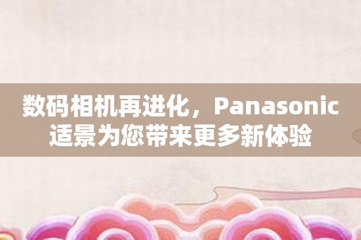 数码相机再进化，Panasonic适景为您带来更多新体验
