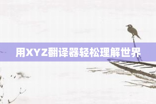 用XYZ翻译器轻松理解世界