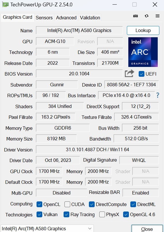 I卡最新性价比力作！蓝戟Arc A580 Index 8G首测