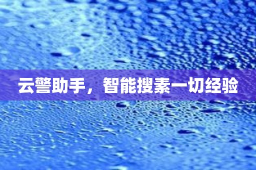 云警助手，智能搜素一切经验