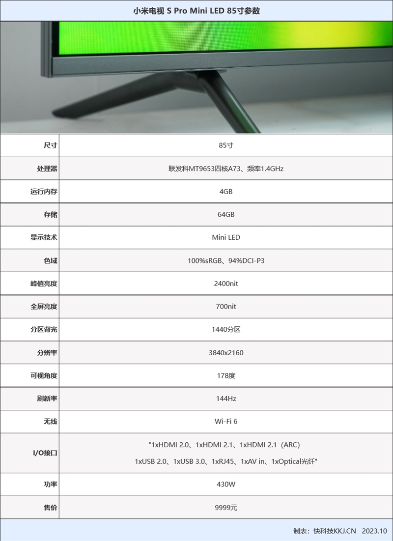 万元以内没有对手！小米电视 S Pro Mini LED 85寸评测：延迟接近于0 全屏亮度超900nit