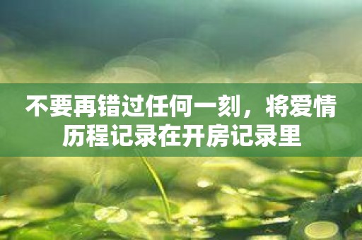 不要再错过任何一刻，将爱情历程记录在开房记录里