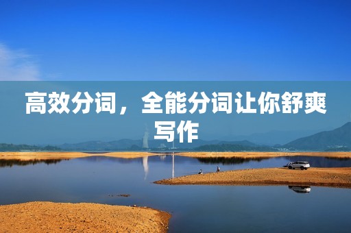 高效分词，全能分词让你舒爽写作
