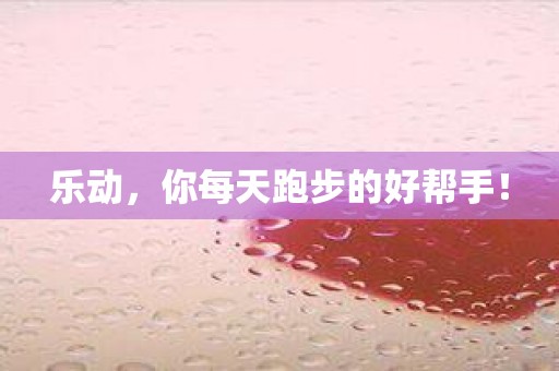 乐动，你每天跑步的好帮手！