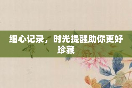 细心记录，时光提醒助你更好珍藏