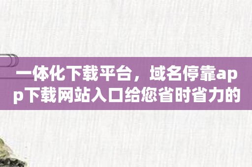 一体化下载平台，域名停靠app下载网站入口给您省时省力的体验