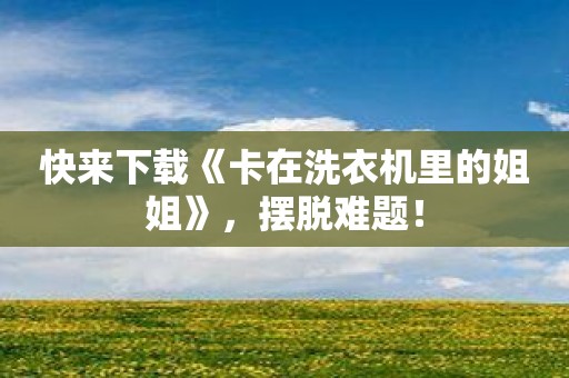快来下载《卡在洗衣机里的姐姐》，摆脱难题！