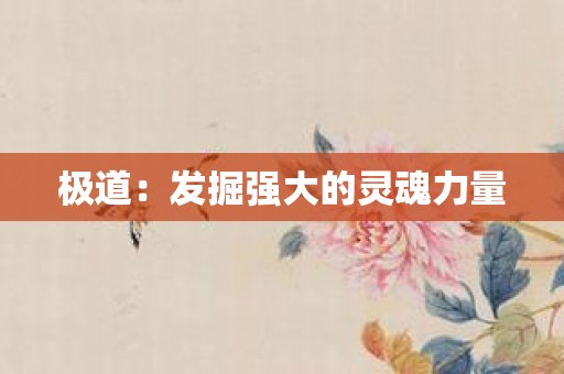 极道：发掘强大的灵魂力量