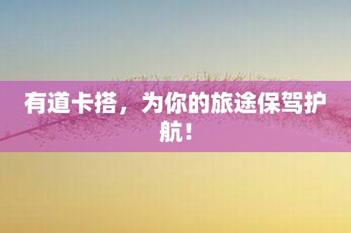 有道卡搭，为你的旅途保驾护航！
