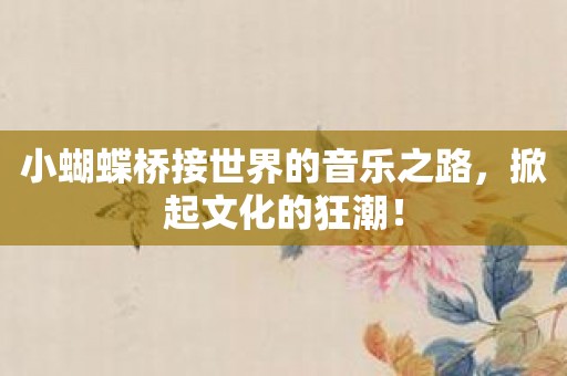 小蝴蝶桥接世界的音乐之路，掀起文化的狂潮！
