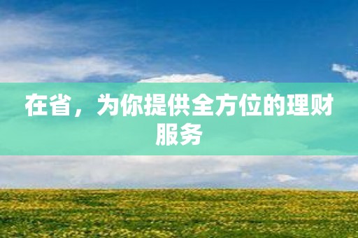 在省，为你提供全方位的理财服务