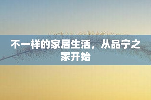 不一样的家居生活，从品宁之家开始