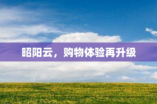 昭阳云，购物体验再升级