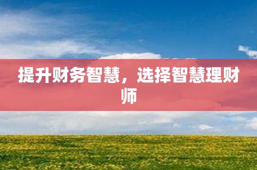 提升财务智慧，选择智慧理财师