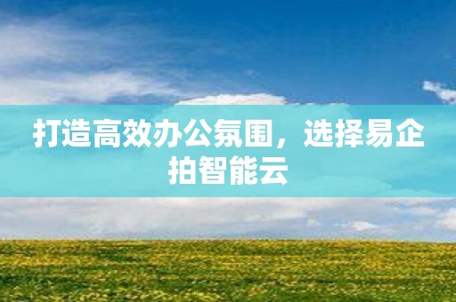 打造高效办公氛围，选择易企拍智能云