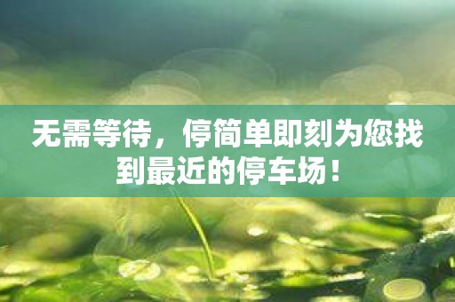 无需等待，停简单即刻为您找到最近的停车场！