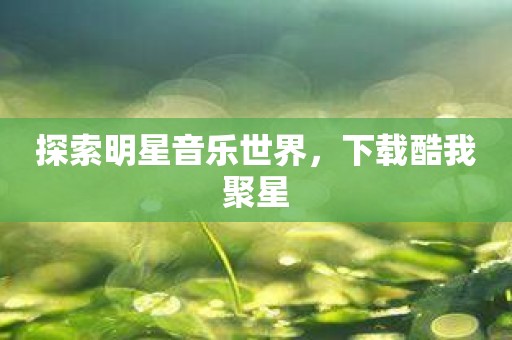 探索明星音乐世界，下载酷我聚星
