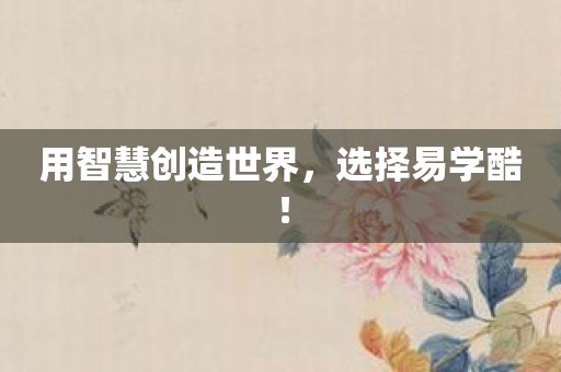 用智慧创造世界，选择易学酷！