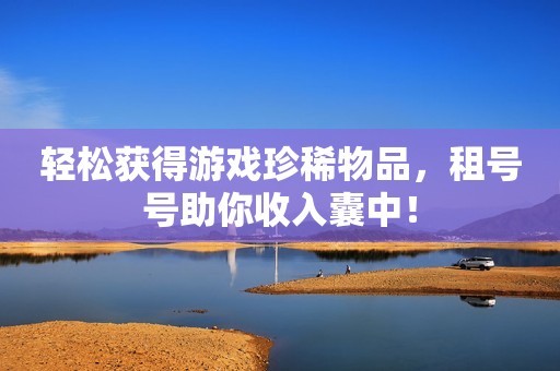 轻松获得游戏珍稀物品，租号号助你收入囊中！