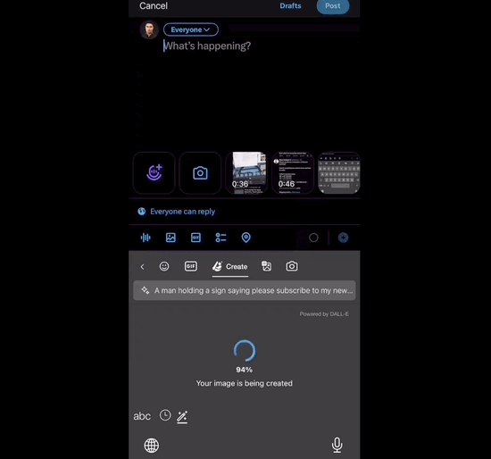 微软把DALL-E 3集成到键盘 任何APP中都可生图